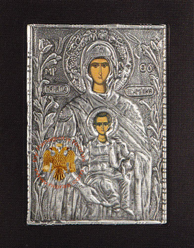Theotokos Panagia Tsampika Aluminum Icon